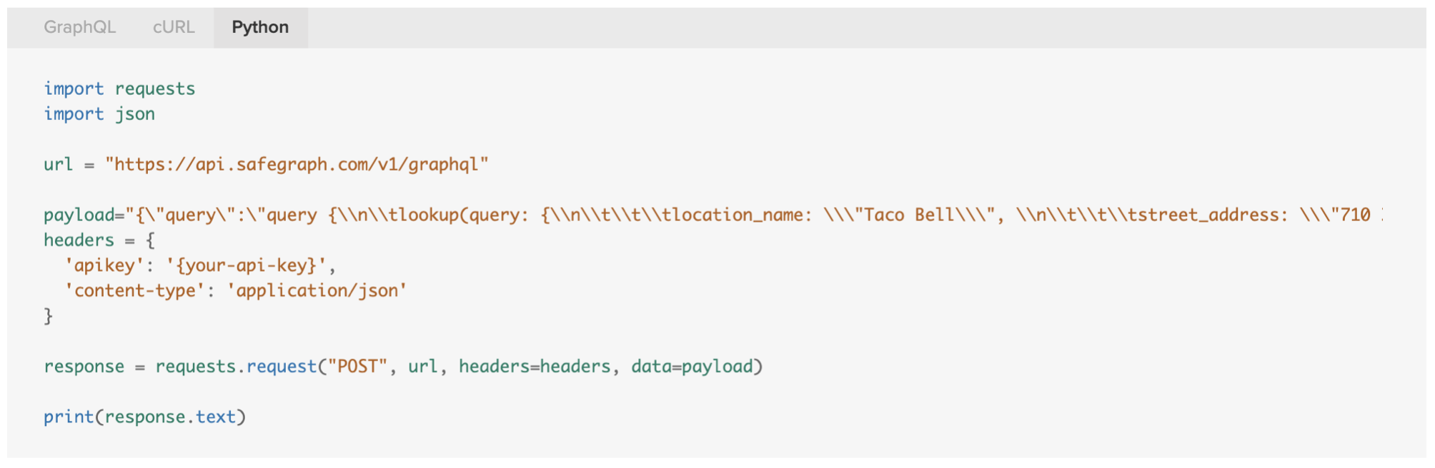 SafeGraph Interview Problem